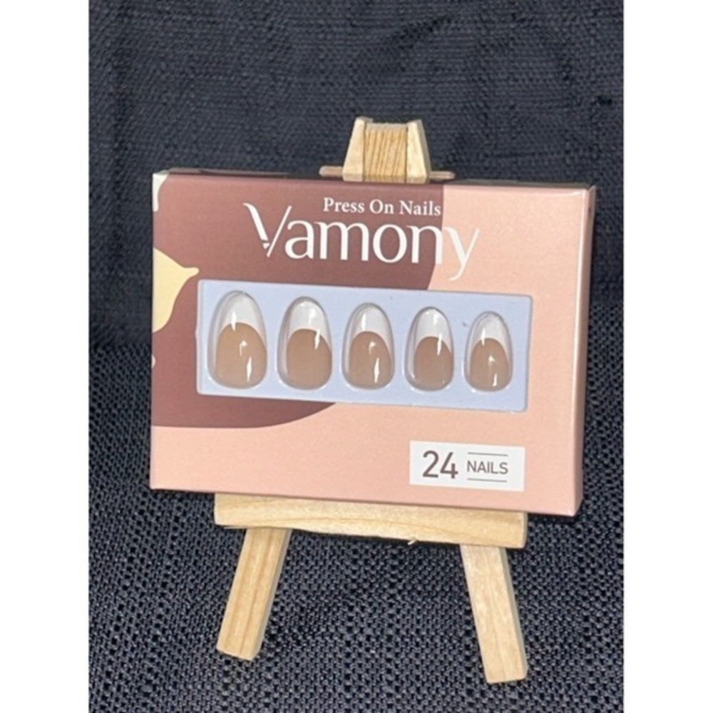 Classic French Tip Nails Nude White Press On Nails Short Almond Minimalist Nails